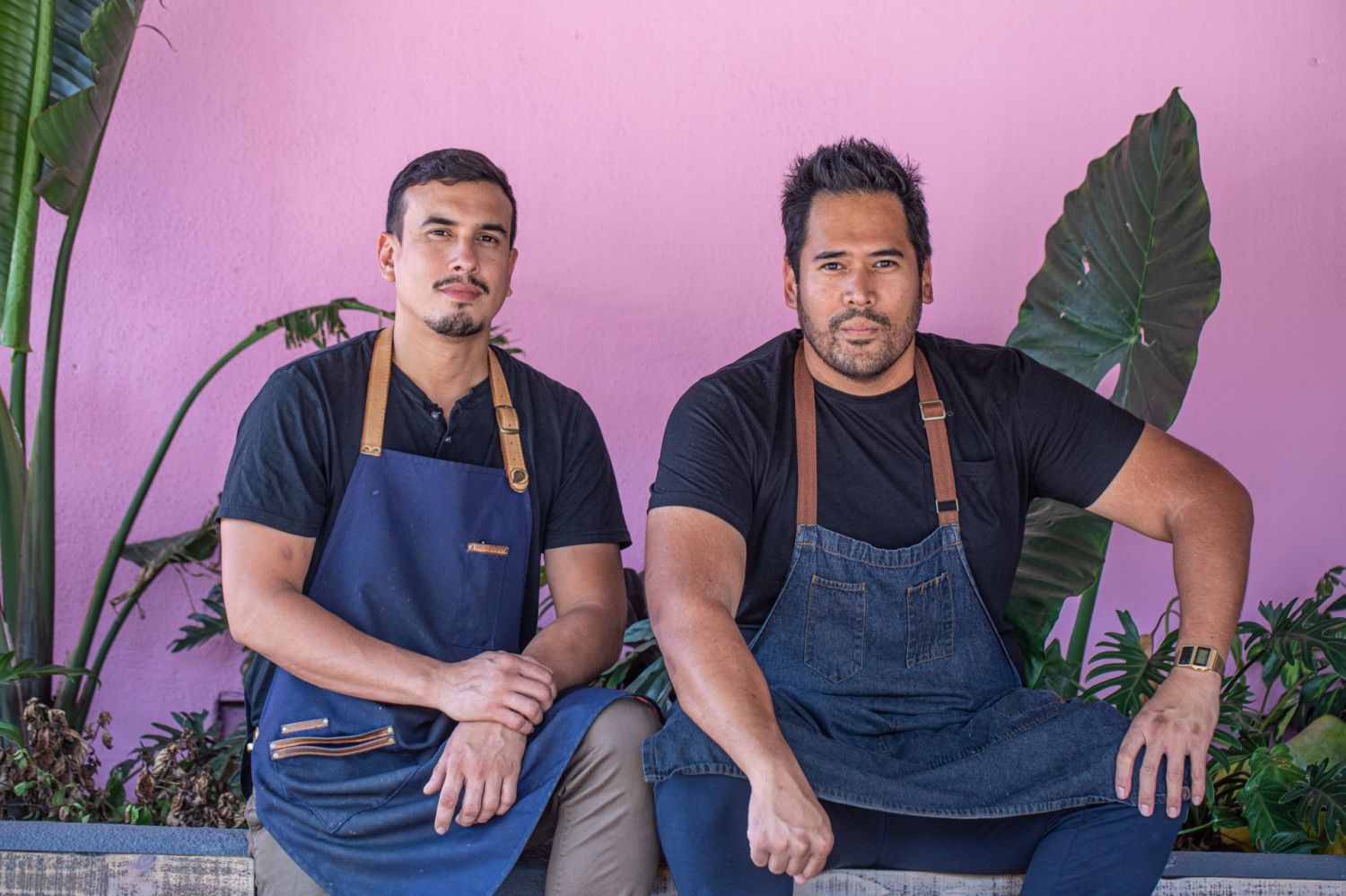 Chef Raymond Yaptinchay (right) with fellow chef Jay Tugas, co-owners of Spoon and Pork