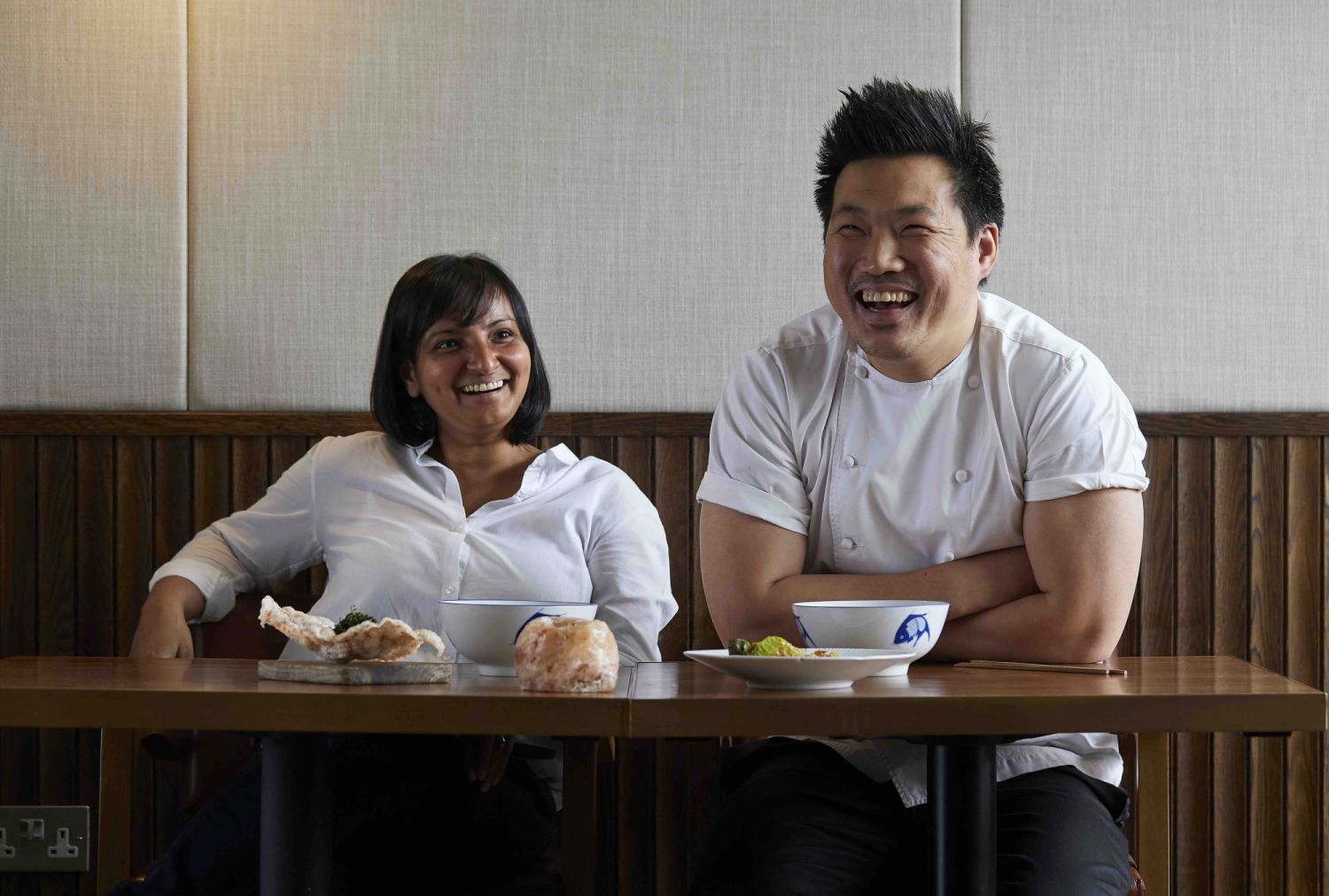 Dr Mukta Das and chef Andrew Wong of XO Soused (Photo: David Cotsworth)