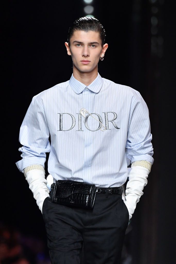 PARIS, FRANCE - JANUARY 17: Prince Nikolai of Denmark walks the runway during the Dior Homme Menswear Fall/Winter 2020-2021 show as part of Paris Fashion Week on January 17, 2020 in Paris, France. (Photo by Stephane Cardinale - Corbis/Corbis via Getty Images)