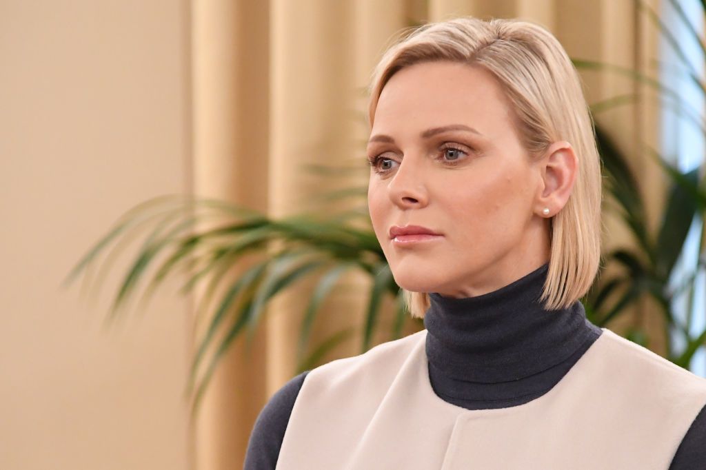 MONTE-CARLO, MONACO - NOVEMBER 15:  Princess Charlene of Monaco attends the parcels distribution at the Red Cross headquarters on November 15, 2019 in Monte-Carlo, Monaco. (Photo by PLS Pool/Getty Images)