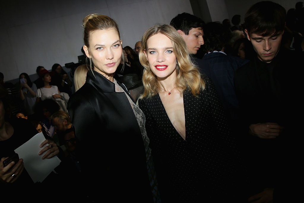 PARIS, FRANCE - SEPTEMBER 30: Karlie Kloss and Natalia Vodianova attend the Christian Dior show as part of the Paris Fashion Week Womenswear Spring/Summer 2017 on September 30, 2016 in Paris, France. (Photo by Victor Boyko/Getty Images For Dior)