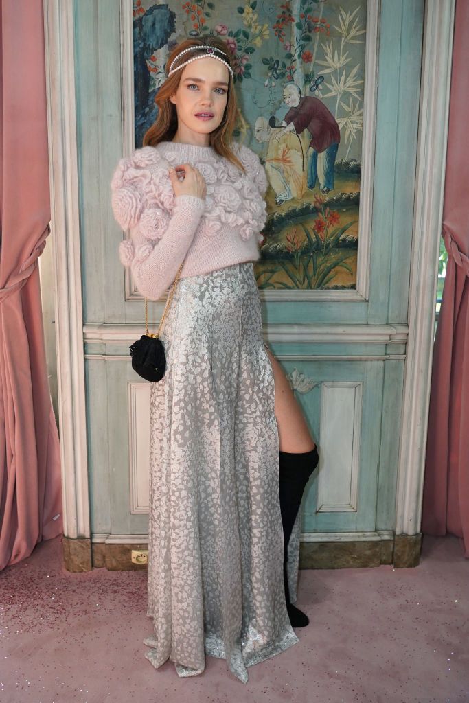 PARIS, FRANCE - JANUARY 20: Natalia Vodianova attends the Ulyana Sergeenko Haute Couture Spring/Summer 2020 show as part of Paris Fashion Week on January 20, 2020 in Paris, France. (Photo by Edward Berthelot/Getty Images for Ulyana Sergeenko)