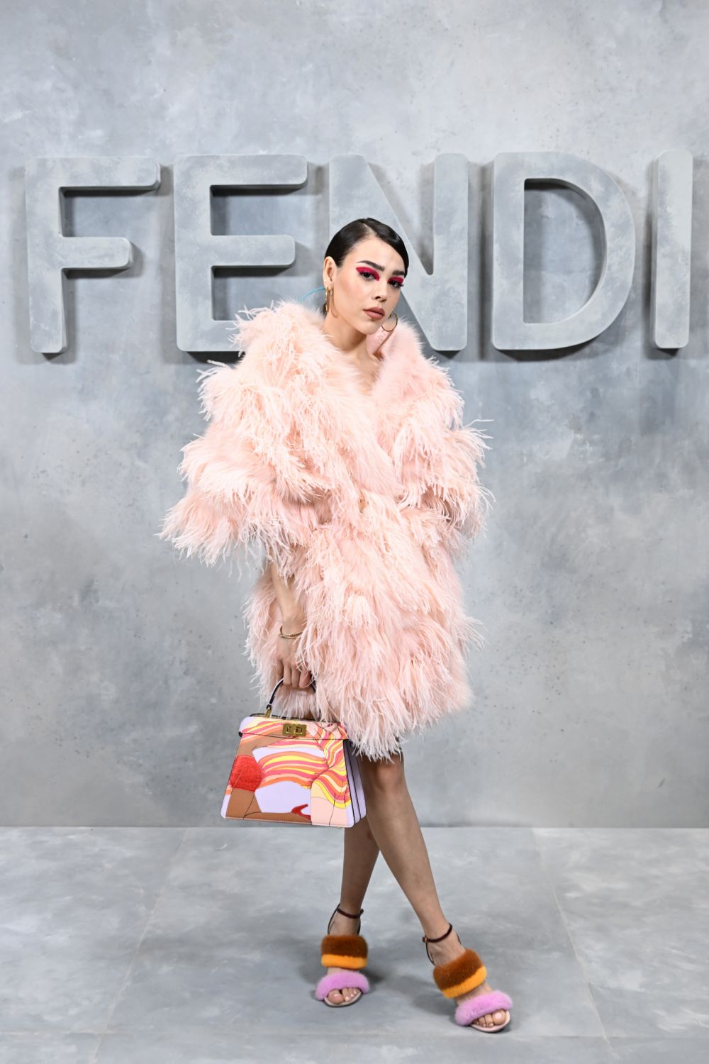 MILAN, ITALY - FEBRUARY 23: attends the Fendi Fashion Show on February 23, 2022 in Milan, Italy. (Photo by Daniele Venturelli/Getty Images for Fendi)