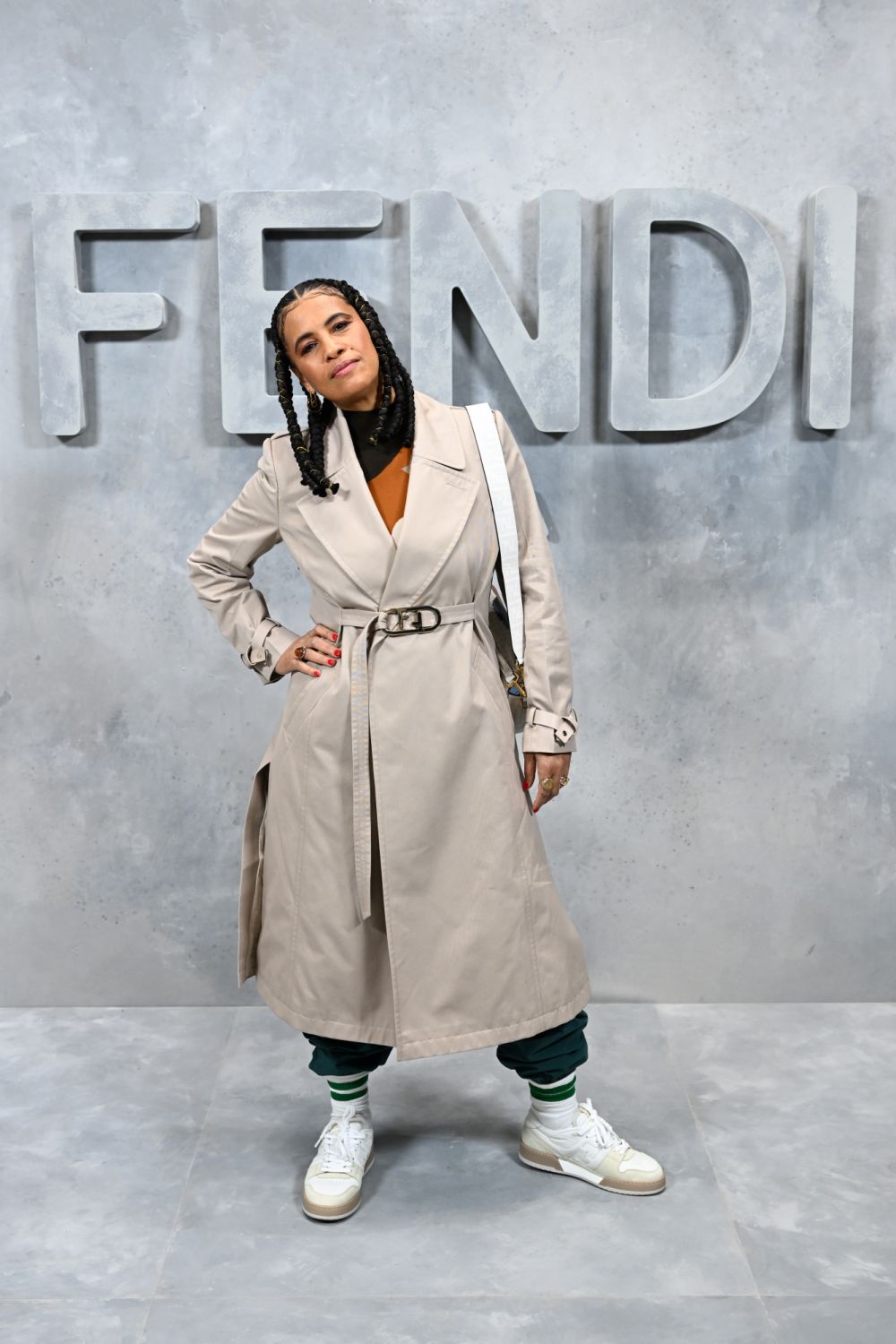 MILAN, ITALY - FEBRUARY 23: attends the Fendi Fashion Show on February 23, 2022 in Milan, Italy. (Photo by Daniele Venturelli/Getty Images for Fendi)