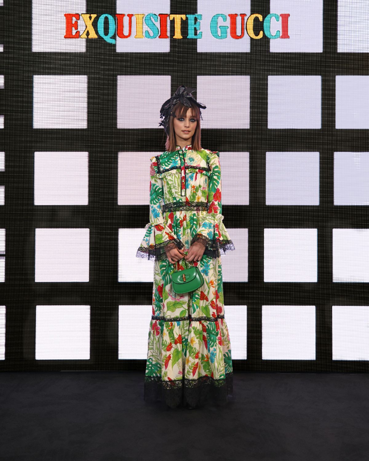 MILAN, ITALY - FEBRUARY 25: MILAN, ITALY - FEBRUARY 25: Denise Tantucci arrives at the Gucci show during Milan Fashion Week Fall/Winter 2022/23 on February 25, 2022 in Milan, Italy. (Photo by Vittorio Zunino Celotto/Getty Images for Gucci)