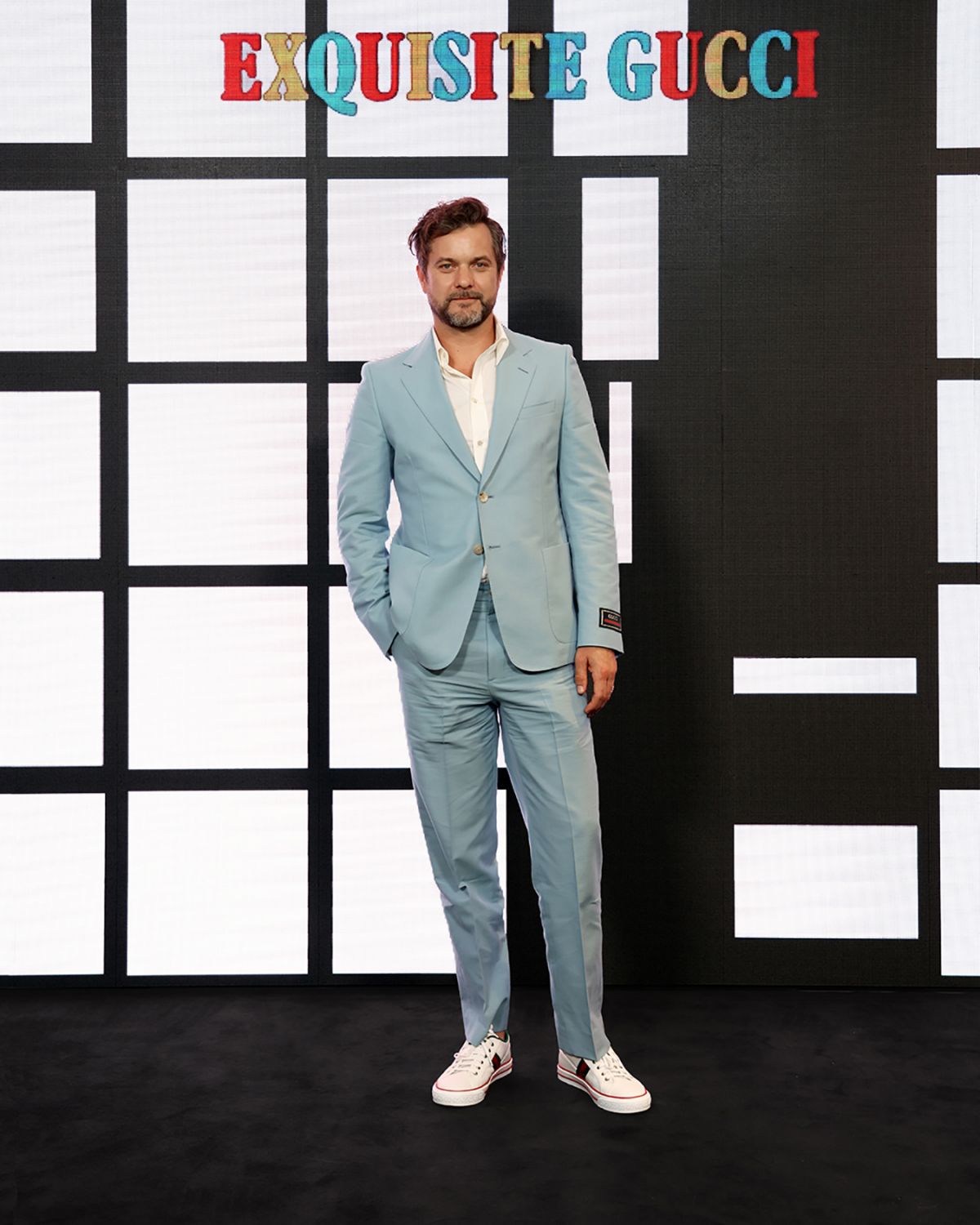 MILAN, ITALY - FEBRUARY 25: Joshua Jackson arrives at the Gucci show during Milan Fashion Week Fall/Winter 2022/23 on February 25, 2022 in Milan, Italy. (Photo by Vittorio Zunino Celotto/Getty Images for Gucci)