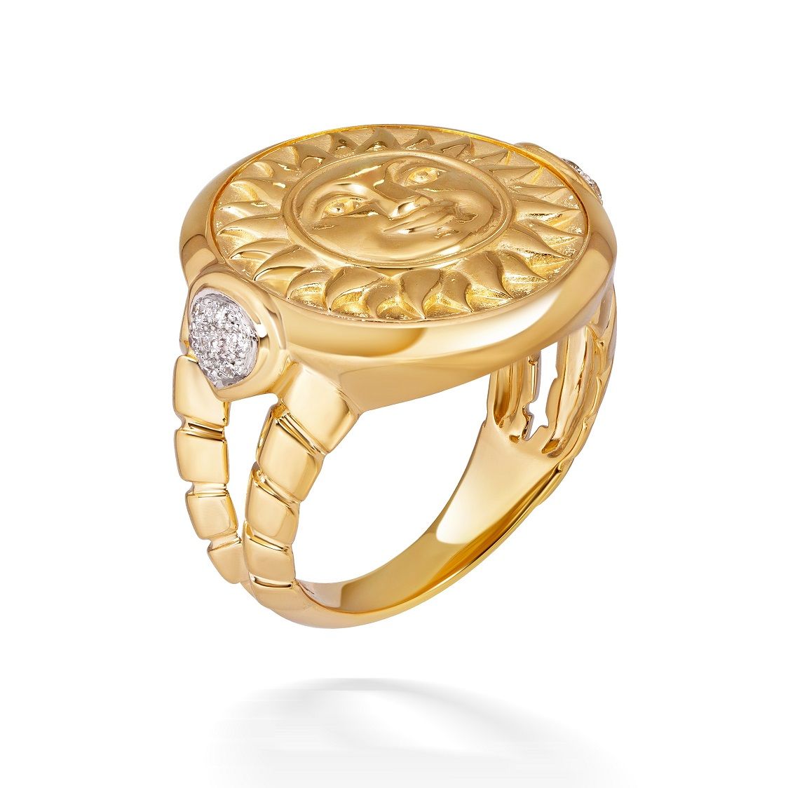 Marina B Soleil Gold Ring in yellow gold with diamonds