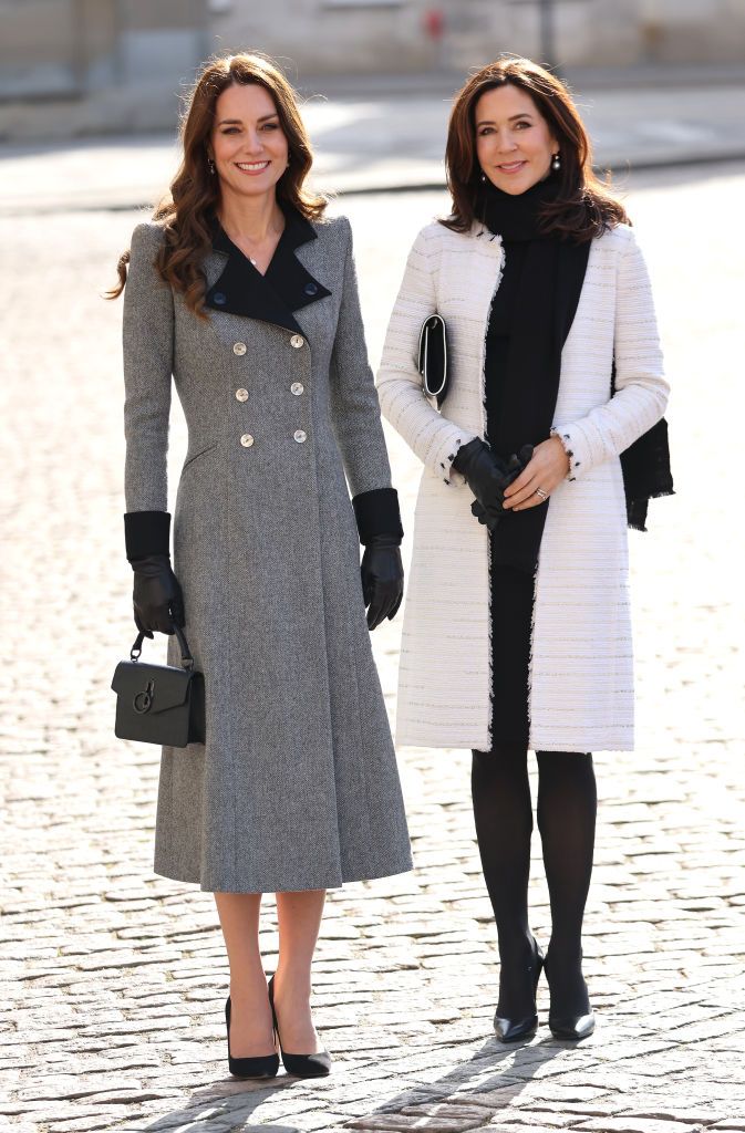 COPENHAGEN, DENMARK - FEBRUARY 23: Catherine, Duchess of Cambridge and Mary, Crown Princess of Denmark attend Christian IX's Palace on February 23, 2022 in Copenhagen, Denmark. The Duchess of Cambridge visits Copenhagen between 22nd and 23rd February on a working visit with The Royal Foundation Centre for Early Childhood. (Photo by Chris Jackson/Getty Images)