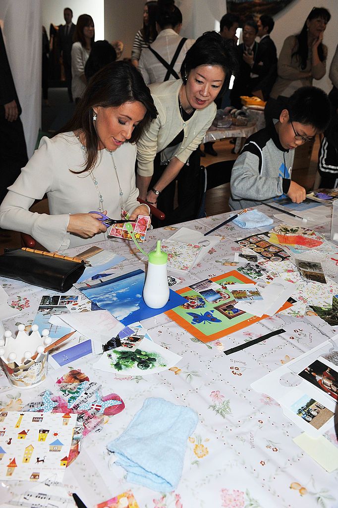 TOKYO, JAPAN - NOVEMBER 03: Princess Marie of Denmark attends the art workshop for the children affected by the tsunami on November 3, 2011 in Tokyo, Japan. (Photo by Jun Sato/WireImage)