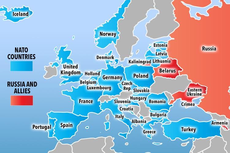 NATO and Russia map (Photo: Brian Druzin on Twitter)