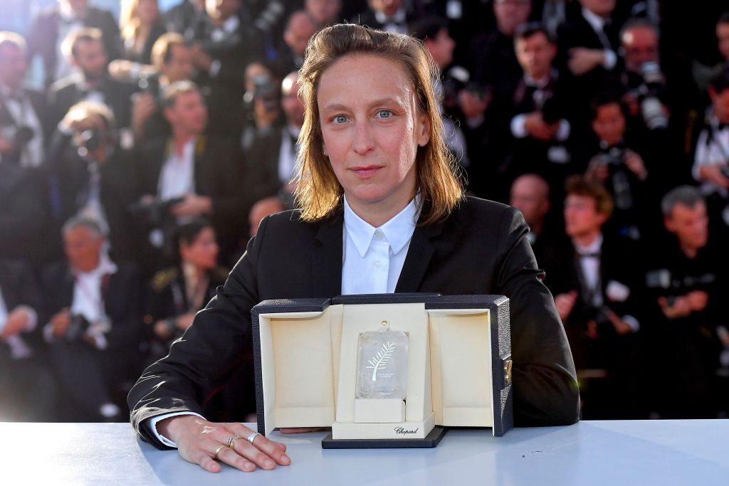 CANNES, FRANCE - MAY 25: Celine Sciamma, winner of the Best Screenplay award for her film "Portrait de la Jeune Fille en Feu", poses at the winner photocall during the 72nd annual Cannes Film Festival on May 25, 2019 in Cannes, France. (Photo by Stephane Cardinale - Corbis/Corbis via Getty Images)