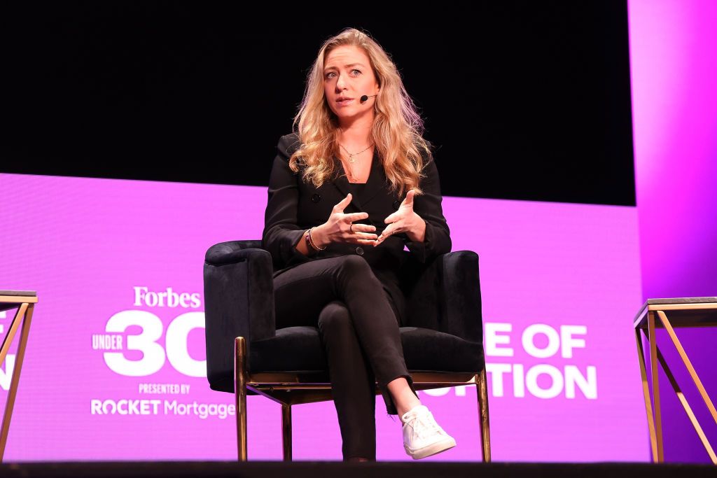 DETROIT, MICHIGAN - OCTOBER 11: Whitney Wolfe Herd speaks during the 2021 Forbes 30 Under 30 Summit at Detroit Opera House on October 11, 2021 in Detroit, Michigan. (Photo by Taylor Hill/Getty Images)