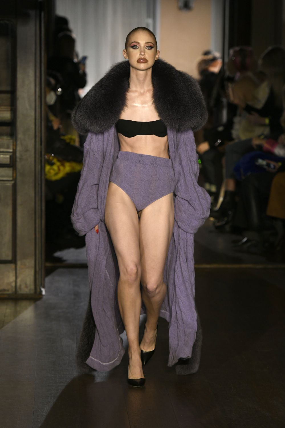 NEW YORK, NEW YORK - FEBRUARY 14: A model walks the runway during LaQuan Smith - February 2022 New York Fashion Week at 60 Pine Street on February 14, 2022 in New York City. (Photo by Fernanda Calfat/Getty Images)