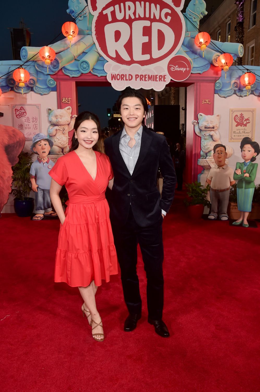 LOS ANGELES, CALIFORNIA - MARCH 01: (L-R) Maia Shibutani and Alex Shibutani attends the world premiere of Disney and Pixar's Turning Red at El Capitan Theatre in Hollywood, California on March 01, 2022 to celebrate the launch on Disney+ on March 11th. (Photo by Alberto E. Rodriguez/Getty Images for Disney)