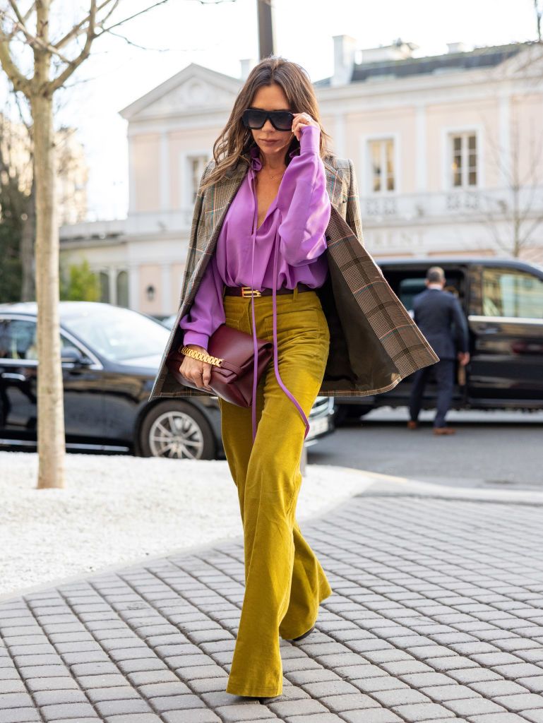 PARIS, FRANCE - MARCH 03: Victoria Beckham is seen arriving at the hotel during the Fashion Week on March 03, 2022 in Paris, France. (Photo by Arnold Jerocki/GC Images)