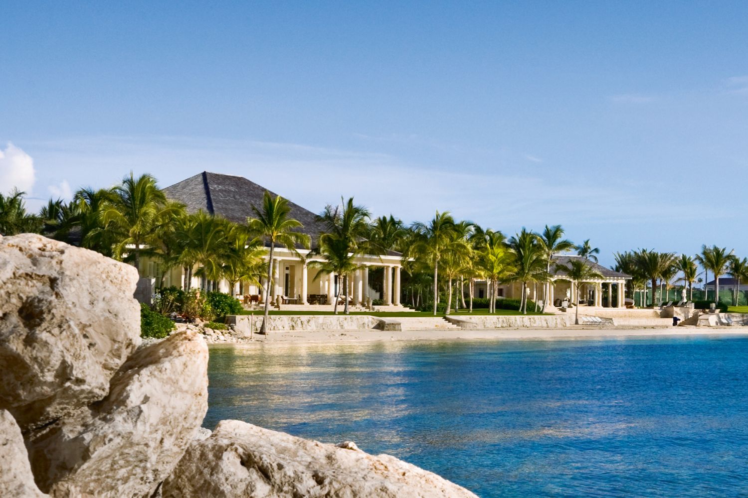 A view of the estate from the sea