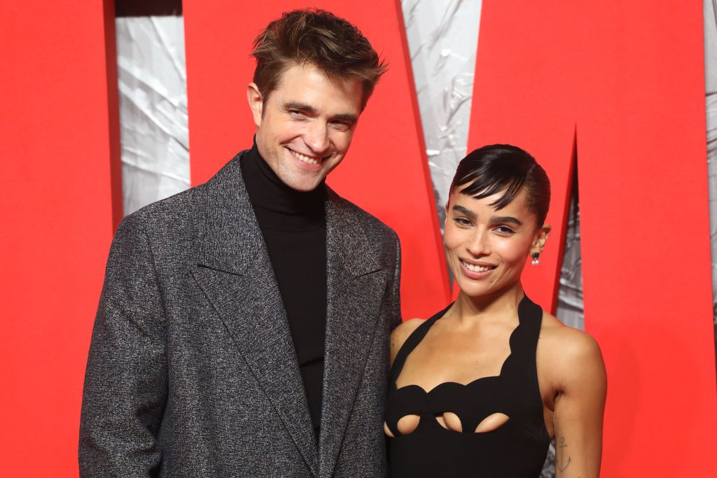 LONDON, ENGLAND - FEBRUARY 23: Robert Pattinson and Zoe Kravitz attend a special screening of The Batman at BFI IMAX Waterloo on February 23, 2022 in London, England. (Photo by Lia Toby/Getty Images)