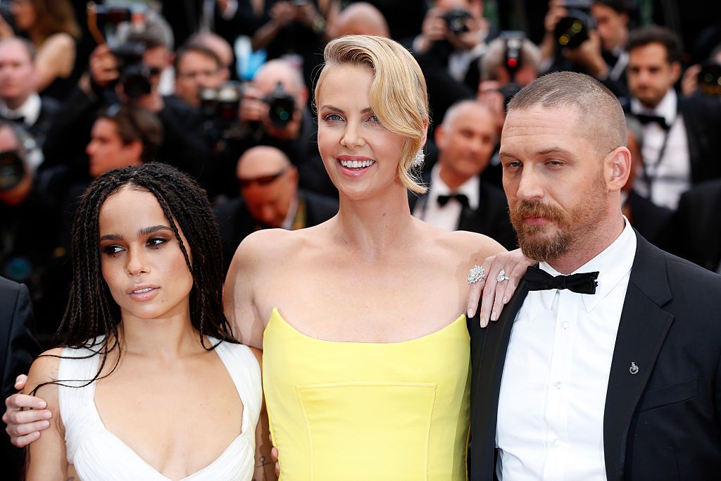 CANNES, FRANCE - MAY 14: Zoe Kravitz, Charlize Theron, Tom Hardy at the 'Mad Max : Fury Road' Premiere during the 68th annual Cannes Film Festival on May 14, 2015 in Cannes, France. PHOTOGRAPH BY John Rasimus / Future Publishing (Photo credit should read John Rasimus/Future Publishing via Getty Images)
