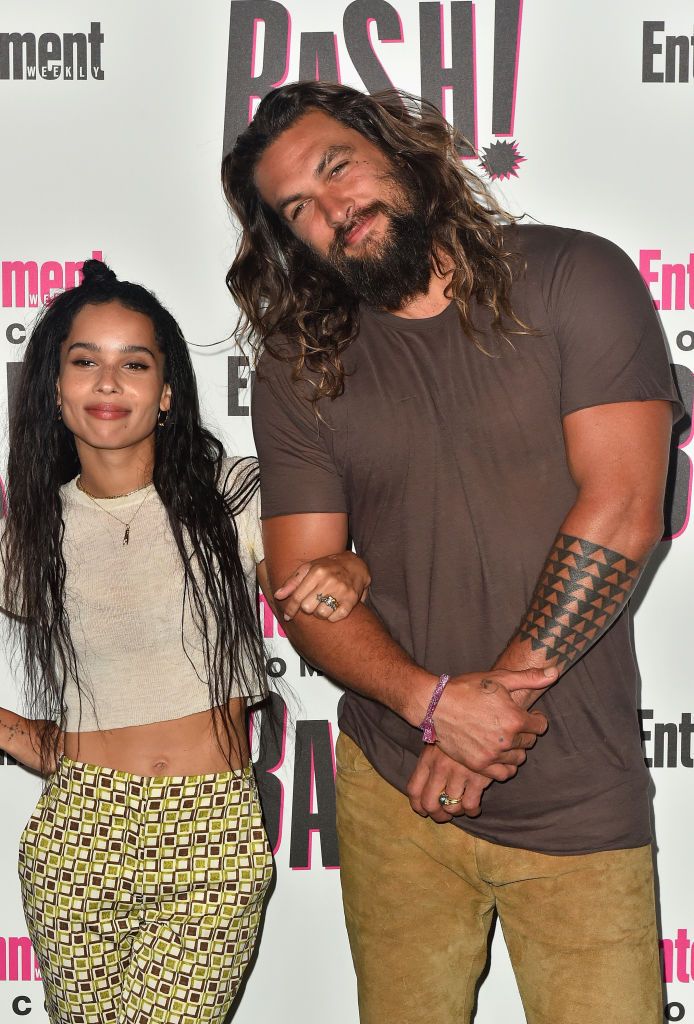 SAN DIEGO, CA - JULY 21: (L-R) Zoe Kravitz and Jason Momoa attends Entertainment Weekly's Comic-Con Bash held at FLOAT, Hard Rock Hotel San Diego on July 21, 2018 in San Diego, California sponsored by HBO (Photo by Jerod Harris/Getty Images)