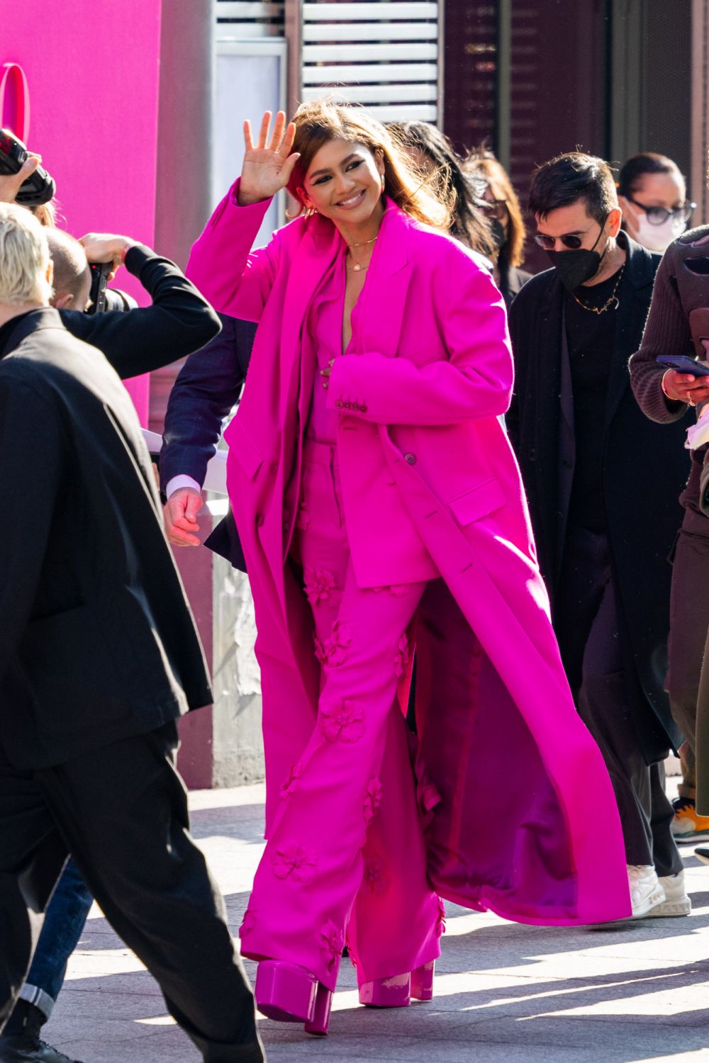 PARIS, FRANCE - MARCH 06: Zendaya attends the Valentino Womenswear Fall/Winter 2022/2023 show as part of Paris Fashion Week on March 06, 2022 in Paris, France. (Photo by Arnold Jerocki/Getty Images)