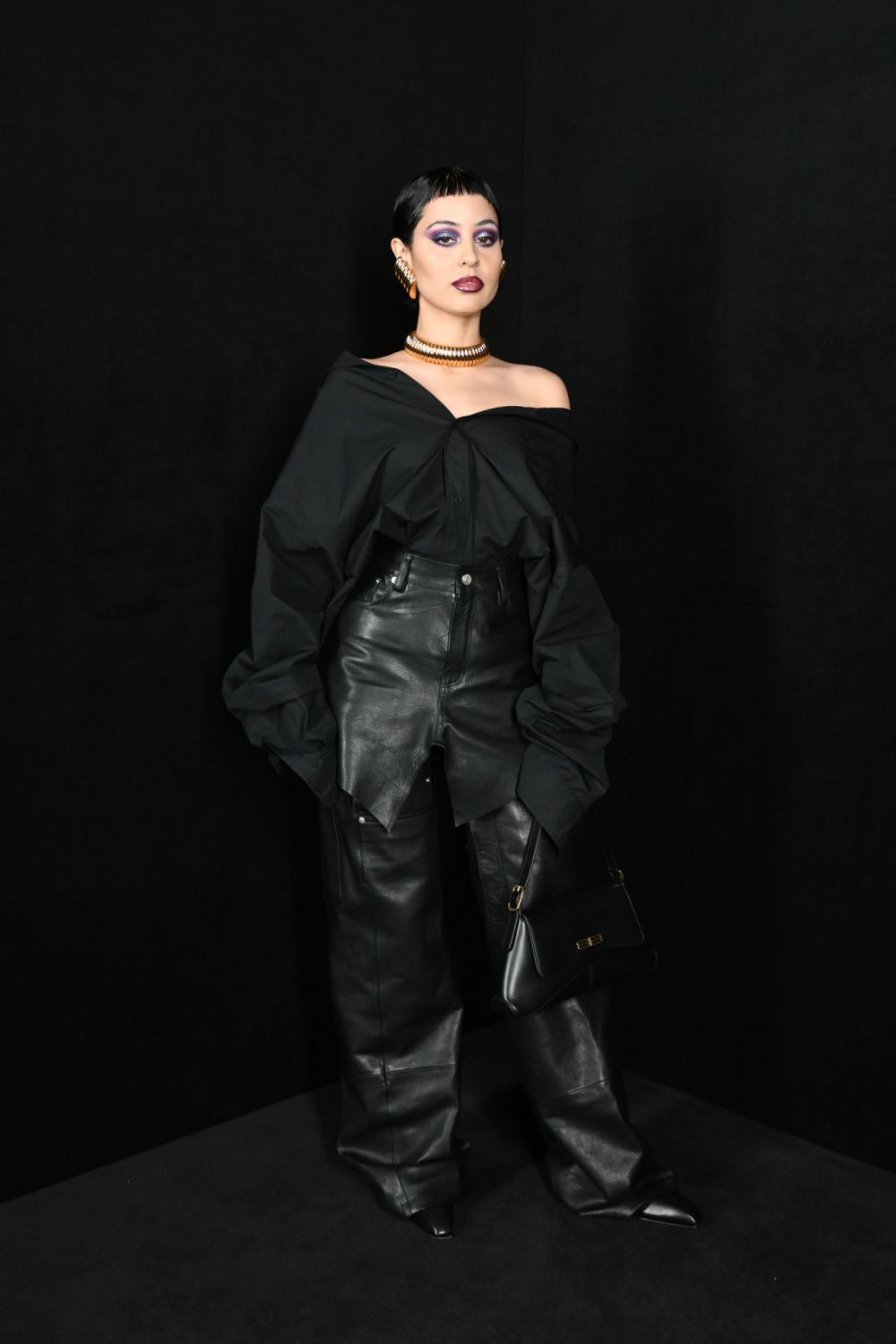 LE BOURGET, FRANCE - MARCH 06: Alexa Demie attends the Balenciaga FW 22 show at Le Bourget Halle d âExpositions on March 06, 2022 in Le Bourget, France. (Photo by Anthony Ghnassia/Getty Images For Balenciaga)