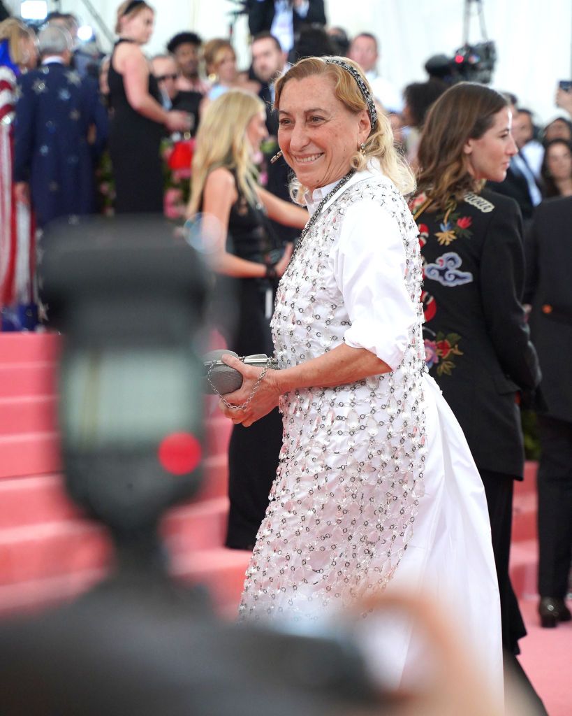 NEW YORK, NY - MAY 6: Miuccia Prada attends The Metropolitan Museum Of Art's 2019 Costume Institute Benefit "Camp: Notes On Fashion" at Metropolitan Museum of Art on May 6, 2019 in New York City. (Photo by Sean Zanni/Patrick McMullan via Getty Images)