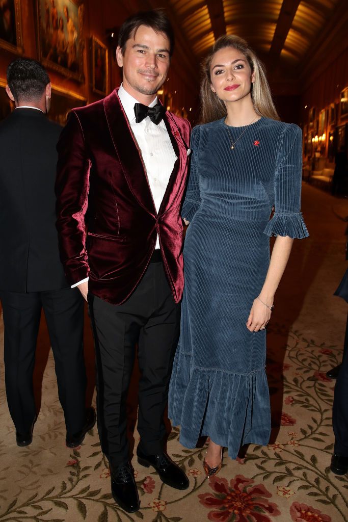 LONDON, ENGLAND - MARCH 12: Josh Hartnett and Tamsin Egerton attend a dinner to celebrate The Prince's Trust, hosted by Prince Charles, Prince of Wales at Buckingham Palace on March 12, 2019 in London, England. The Prince of Wales, President, The Princeâs Trust Group hosted a  dinner for donors, supporters and ambassadors of Princeâs Trust International. (Photo by Chris Jackson - WPA Pool/Getty Images)