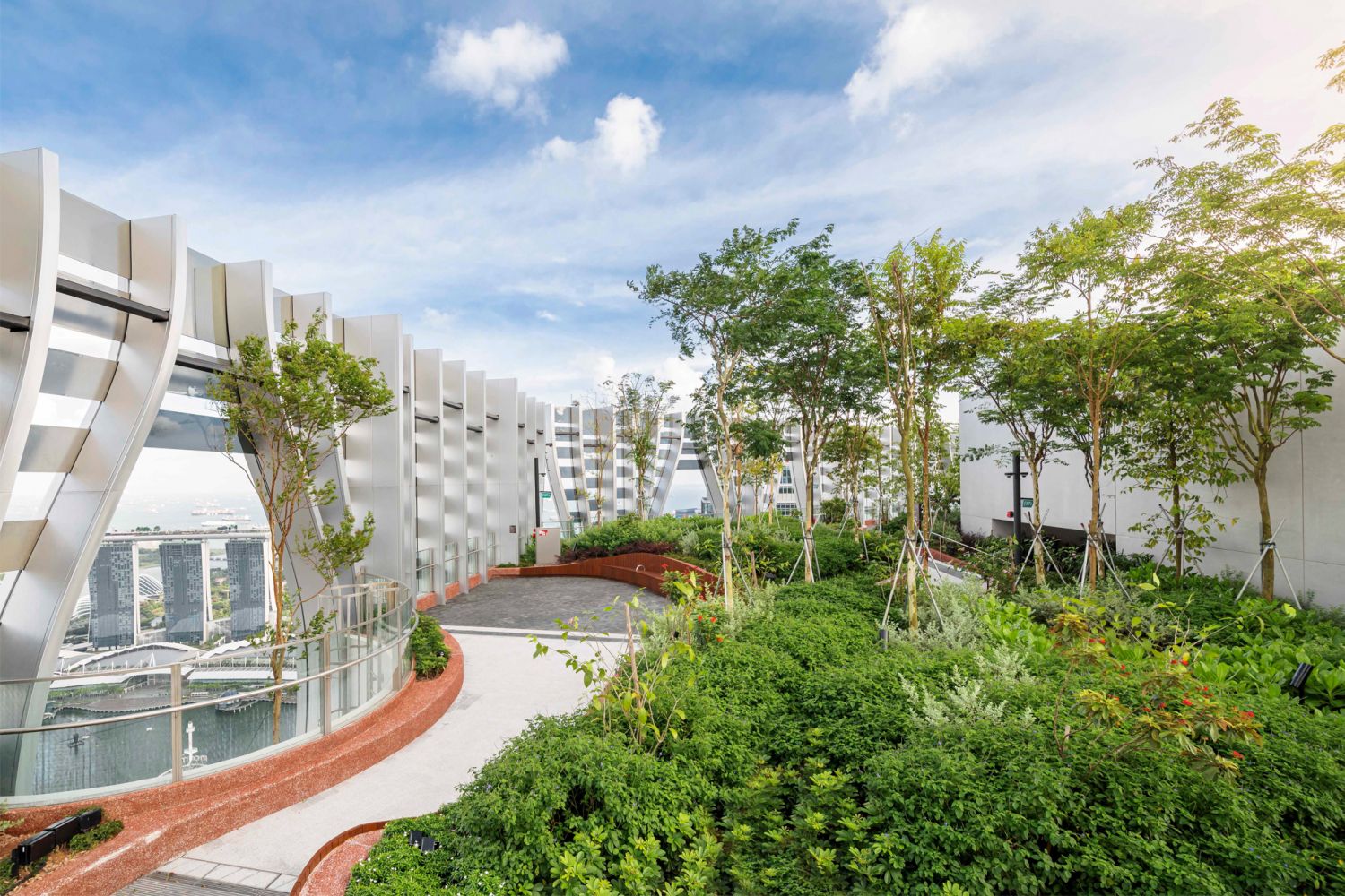 The Sky Garden is another architectural feat within the building, with an urban farm and an amphitheatre amidst its amenities (Image: CapitaLand)