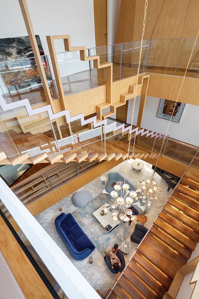 The zigzag lines are a repeating design element throughout the home (Photo: Marc Henrich Go)
