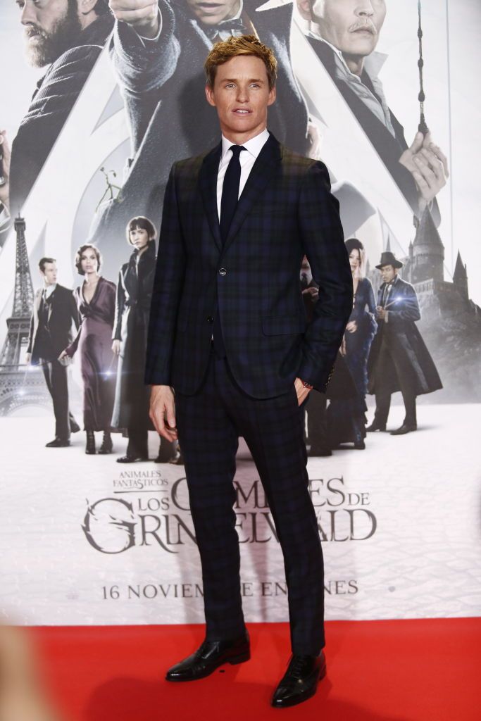 MADRID, SPAIN - NOVEMBER 15: Eddie Redmayne attends 'Animales Fantasticos: Los Crimenes De Grindelwald' (Fantastic Beasts: The Crimes of Grindelwald) premiere at the Kinepolis cinema on November 15, 2018 in Madrid, Spain. (Photo by Europa Press/Europa Press via Getty Images)