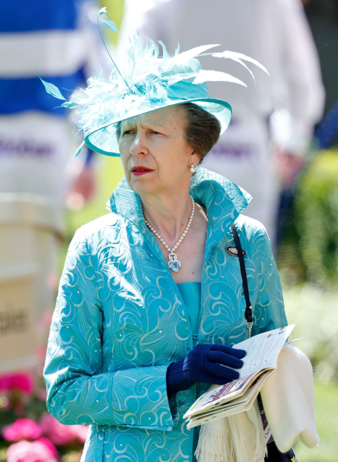 ASCOT, UNITED KINGDOM - JUNE 21: (EMBARGOED FOR PUBLICATION IN UK NEWSPAPERS UNTIL 24 HOURS AFTER CREATE DATE AND TIME) Princess Anne, Princess Royal attends day 3 'Ladies Day' of Royal Ascot at Ascot Racecourse on June 21, 2018 in Ascot, England. (Photo by Max Mumby/Indigo/Getty Images)