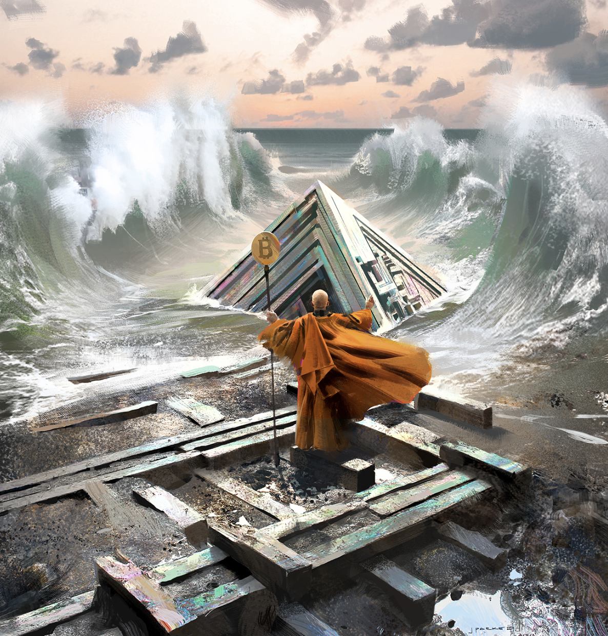 John Park's Bitcoin Punk Summons ETH, 2021, Photo: MetaArt Club