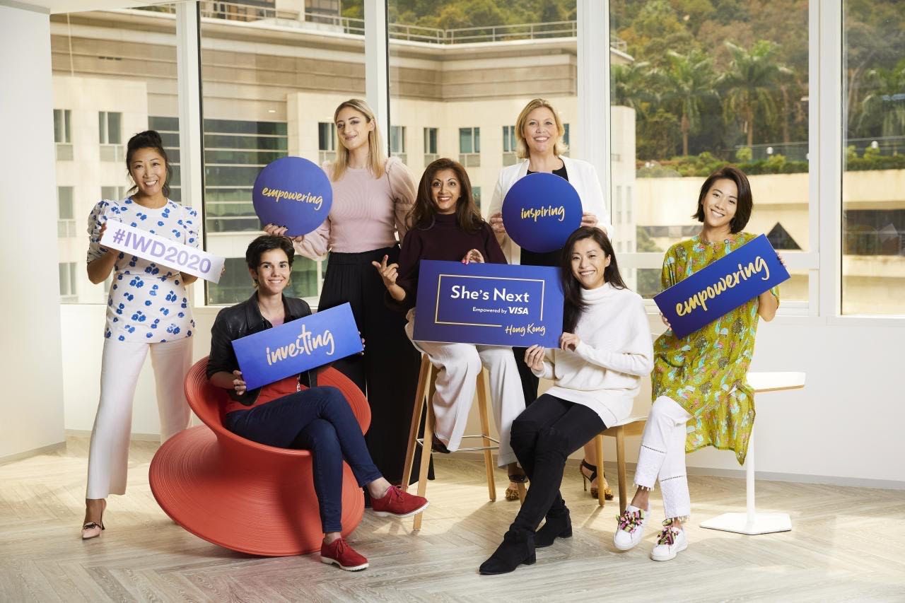 Maaike Steinebach, CEO Hong Kong and Macau at Visa, with women of She's Next