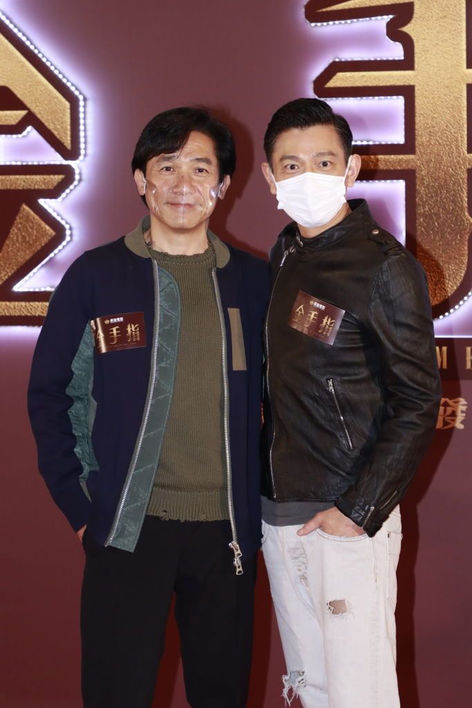 HONG KONG, CHINA - FEBRUARY 20: Actors Tony Leung Chiu-wai (L) and Andy Lau Tak-wah attend 'Once Upon A Time In Hong Kong' press conference on February 20, 2021 in Hong Kong, China. (Photo by VCG/VCG via Getty Images)