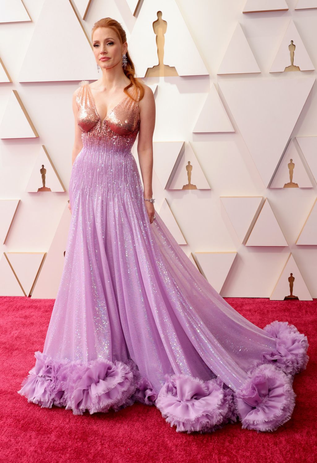 HOLLYWOOD, CALIFORNIA - MARCH 27: Jessica Chastain attends the 94th Annual Academy Awards at Hollywood and Highland on March 27, 2022 in Hollywood, California. (Photo by Momodu Mansaray/Getty Images)