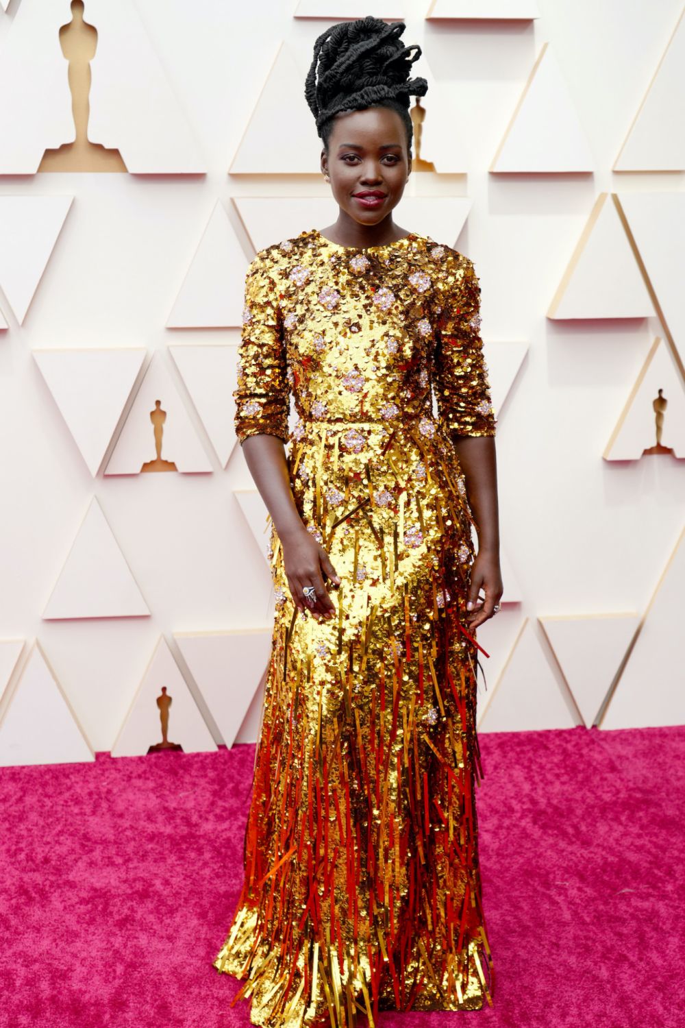 HOLLYWOOD, CALIFORNIA - MARCH 27: Lupita Nyong'o attends the 94th Annual Academy Awards at Hollywood and Highland on March 27, 2022 in Hollywood, California. (Photo by Jeff Kravitz/FilmMagic)