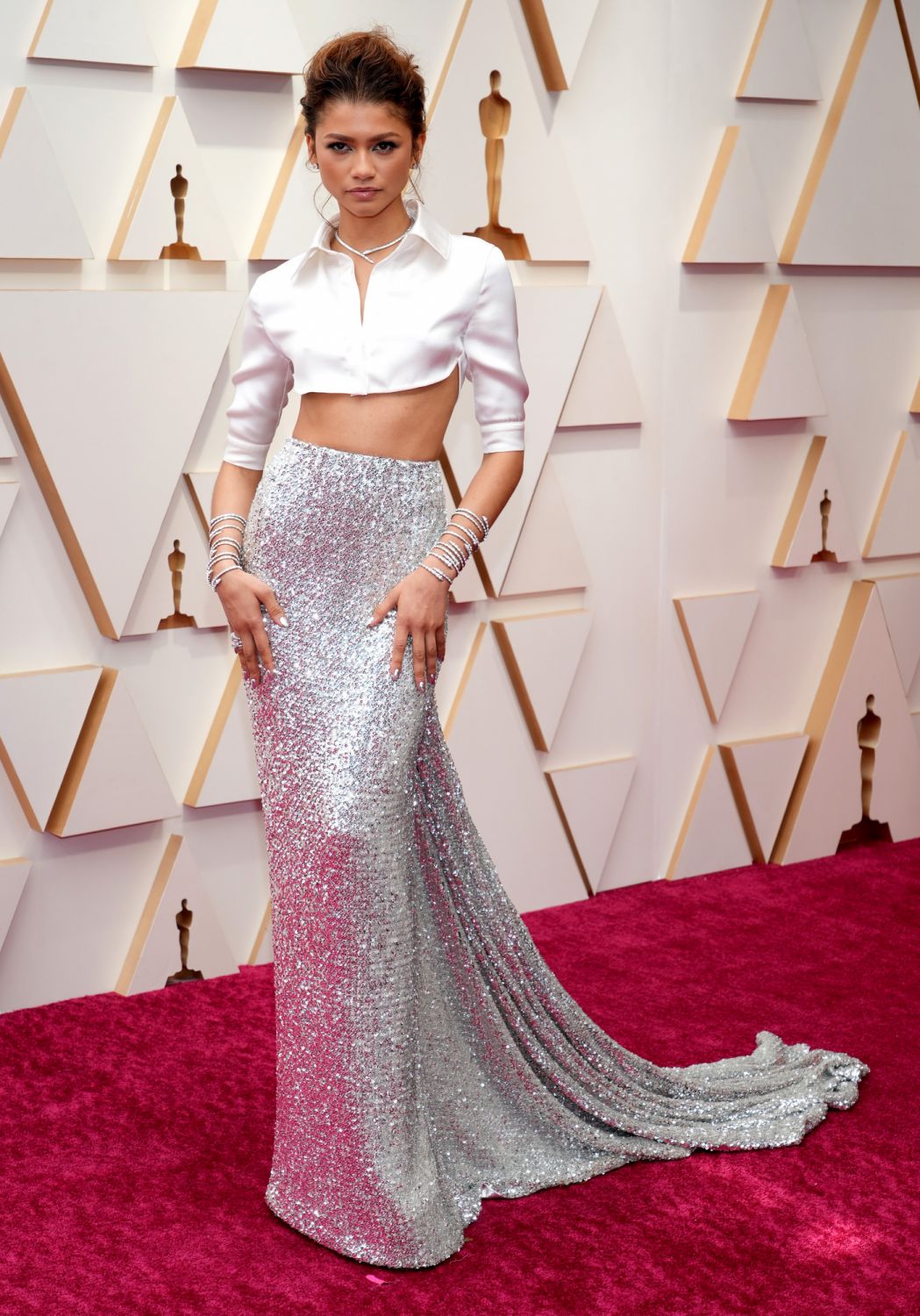 HOLLYWOOD, CALIFORNIA - MARCH 27: Zendaya attends the 94th Annual Academy Awards at Hollywood and Highland on March 27, 2022 in Hollywood, California. (Photo by Kevin Mazur/WireImage)