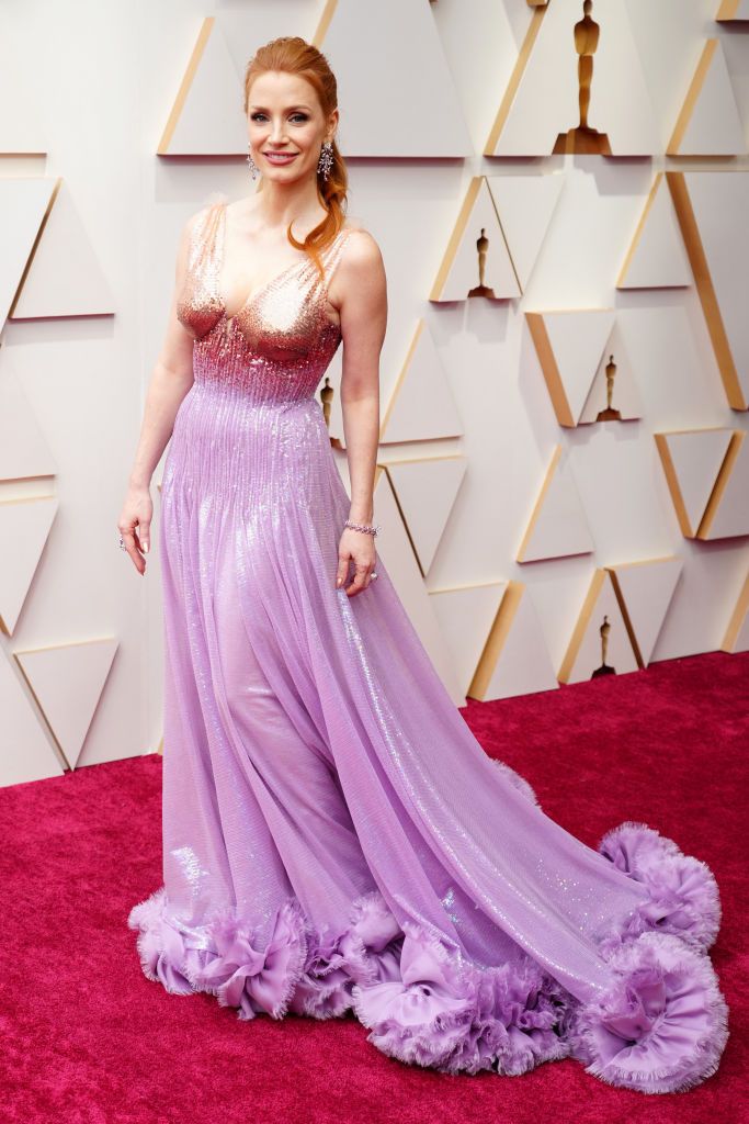 HOLLYWOOD, CALIFORNIA - MARCH 27: Jessica Chastain attends the 94th Annual Academy Awards at Hollywood and Highland on March 27, 2022 in Hollywood, California. (Photo by Jeff Kravitz/FilmMagic)