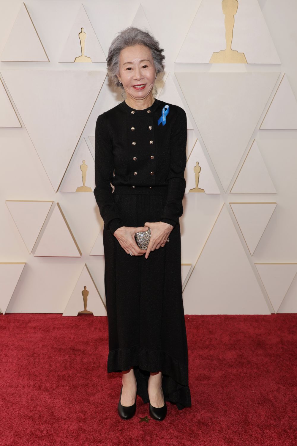HOLLYWOOD, CALIFORNIA - MARCH 27: Yoon Yeo-jeong attends the 94th Annual Academy Awards at Hollywood and Highland on March 27, 2022 in Hollywood, California. (Photo by Mike Coppola/Getty Images)