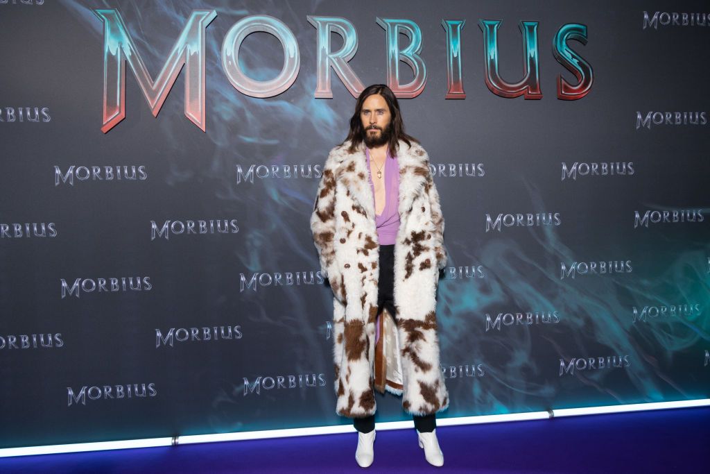 PARIS, FRANCE - MARCH 22: Actor Jared Leto attends the "Morbius" Premiere at Gaumont Champs Elysees on March 22, 2022 in Paris, France. (Photo by Marc Piasecki/Getty Images)