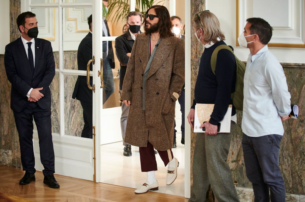 MADRID, SPAIN - MARCH 23: American actor Jared Leto attends to the photocall of 'Morbius' on March 23, 2022 in Madrid, Spain. (Photo by Borja B. Hojas/Getty Images)