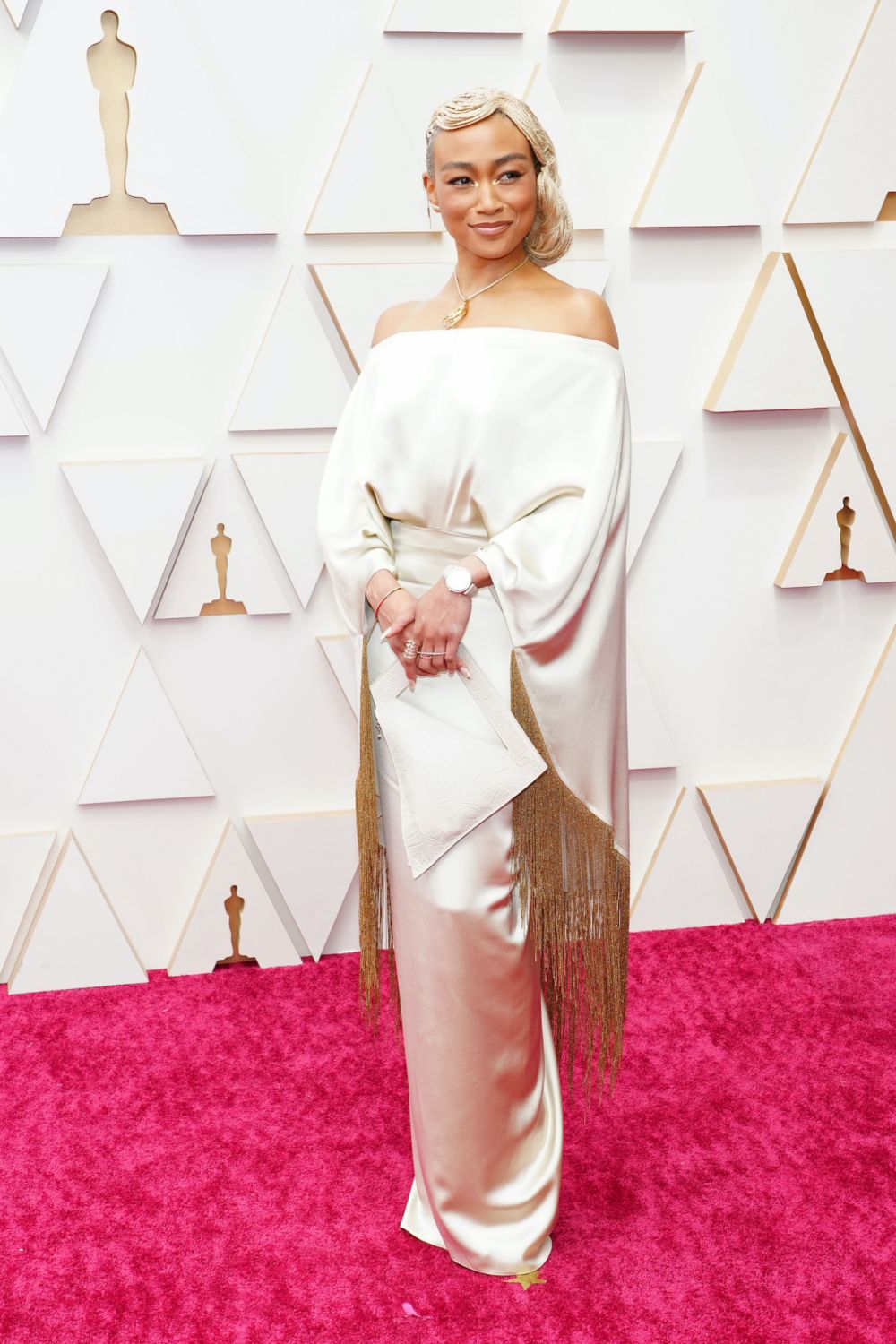 HOLLYWOOD, CALIFORNIA - MARCH 27: Tati Gabrielle attends the 94th Annual Academy Awards at Hollywood and Highland on March 27, 2022 in Hollywood, California. (Photo by Jeff Kravitz/FilmMagic)