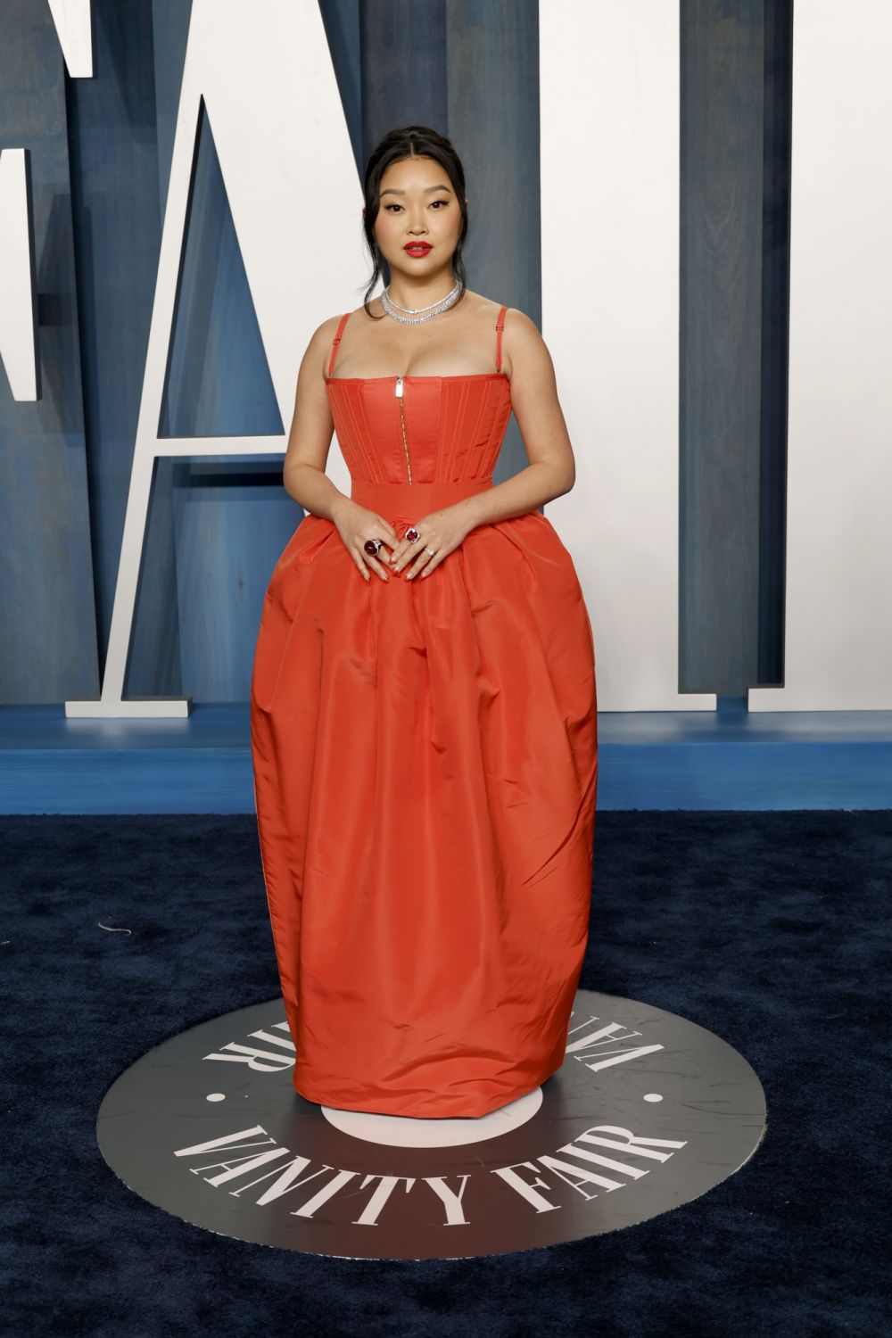 BEVERLY HILLS, CALIFORNIA - MARCH 27: Lana Condor attends the 2022 Vanity Fair Oscar Party hosted by Radhika Jones at Wallis Annenberg Center for the Performing Arts on March 27, 2022 in Beverly Hills, California. (Photo by Frazer Harrison/Getty Images)