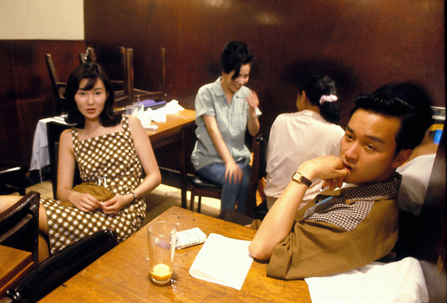 Leslie Cheung Kwok-wing (right) and Maggie Cheung Man-yuk (left) who starred in the Wong Kar-wai's movie "Days of Being Wild".