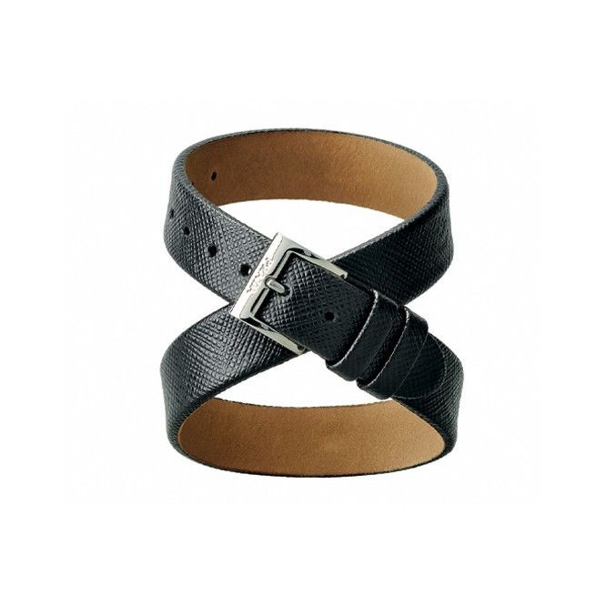PRADA CENTURION ブラックレザーバングル