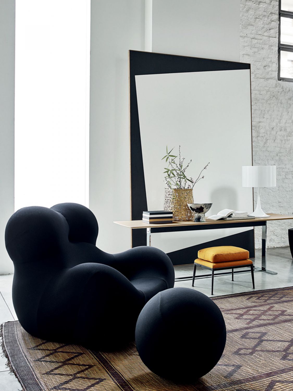 The armchair is entirely made of polyurethane foam covered in stretch fabric (Image: B&B Italia)