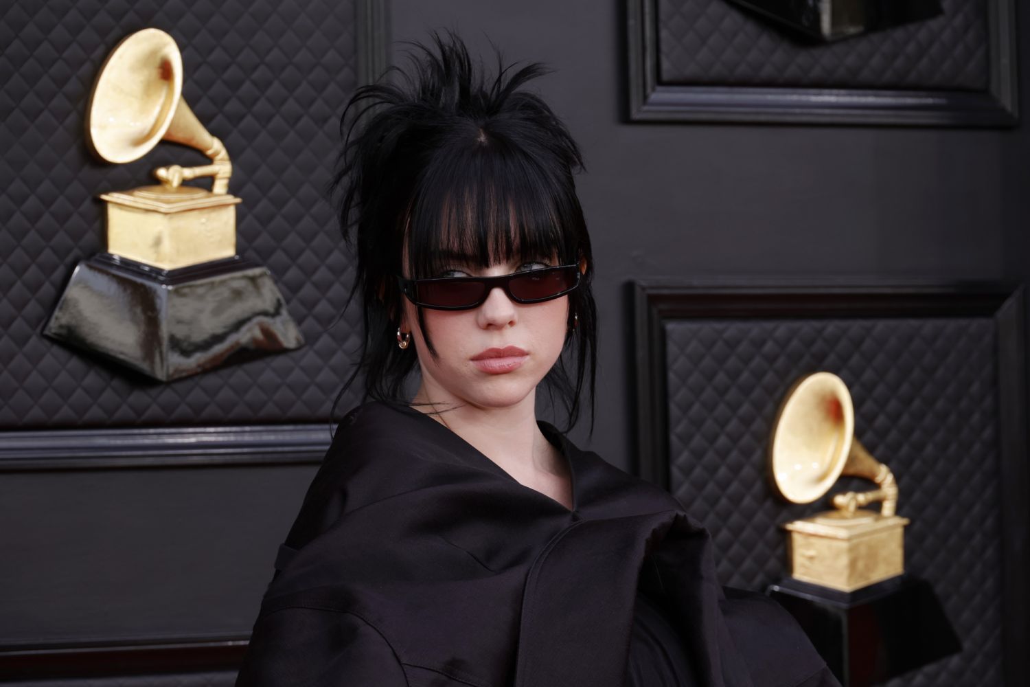 LAS VEGAS, NEVADA - APRIL 03: Billie Eilish attends the 64th Annual GRAMMY Awards at MGM Grand Garden Arena on April 03, 2022 in Las Vegas, Nevada. (Photo by Frazer Harrison/Getty Images for The Recording Academy)