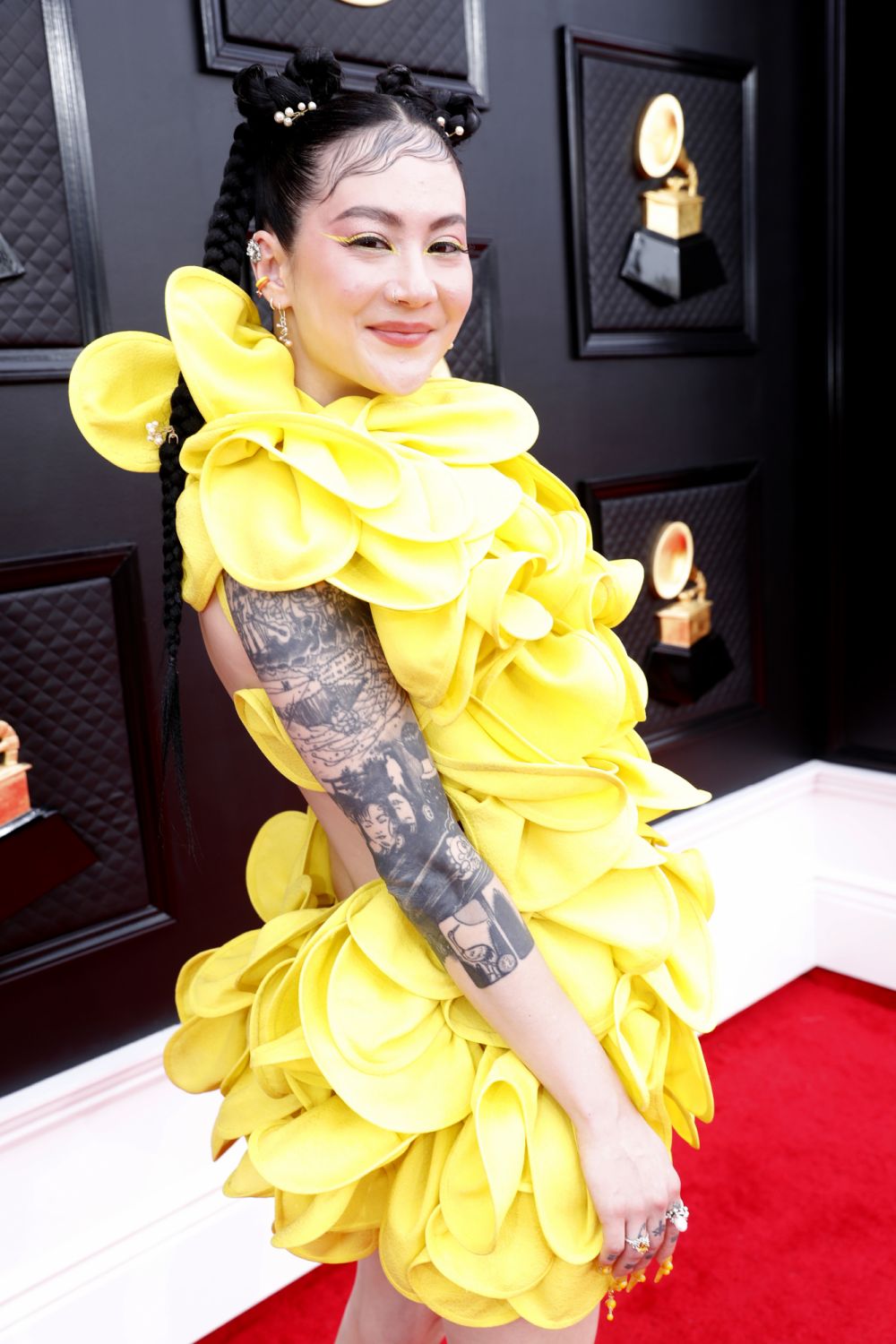 LAS VEGAS, NEVADA - APRIL 03: Michelle Zauner of Japanese Breakfast attends the 64th Annual GRAMMY Awards at MGM Grand Garden Arena on April 03, 2022 in Las Vegas, Nevada. (Photo by Johnny Nunez/Getty Images for The Recording Academy)