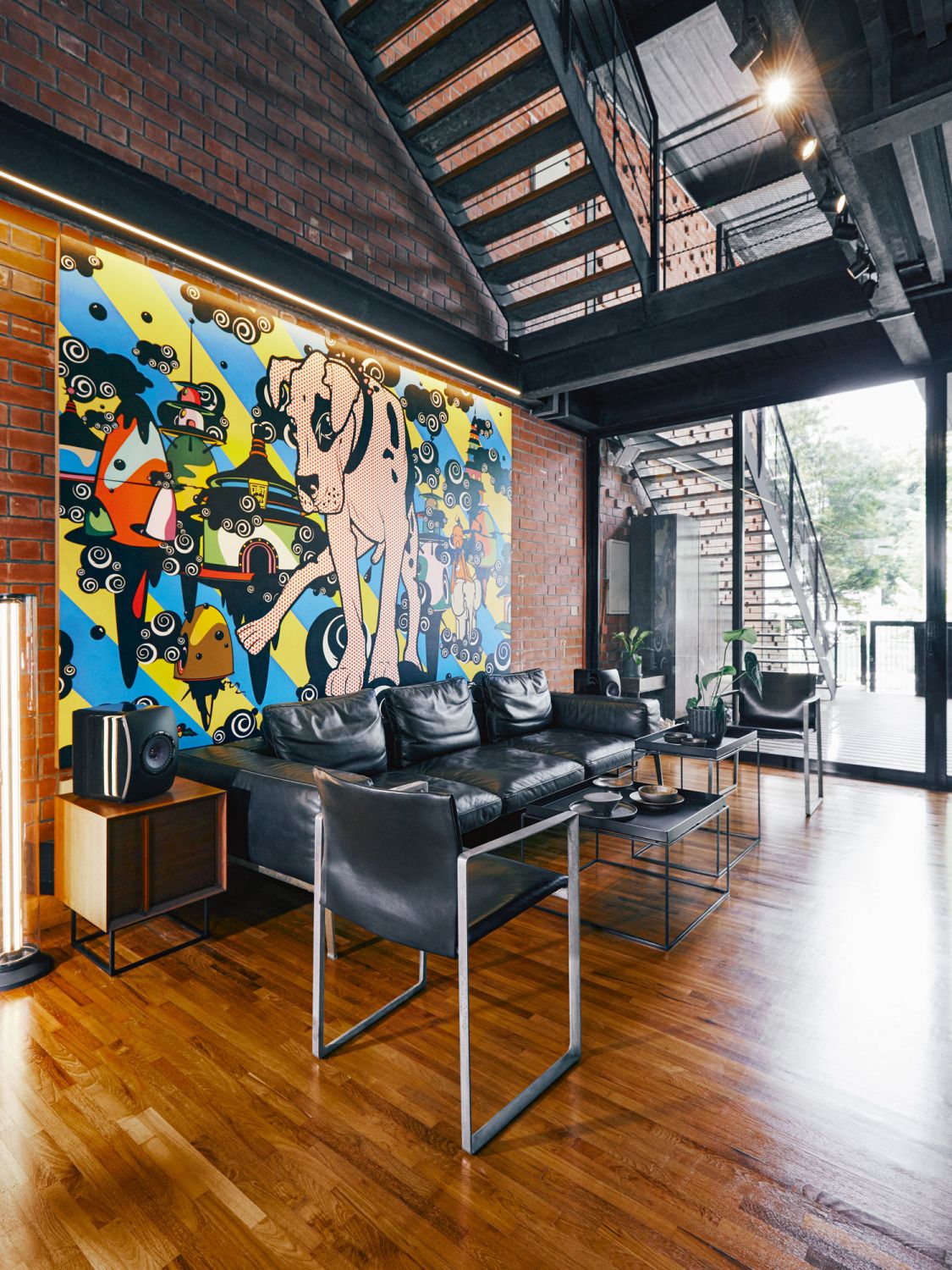 This statement piece by local art and design collective Phunk adds a playful touch to the open-plan living area on the first floor