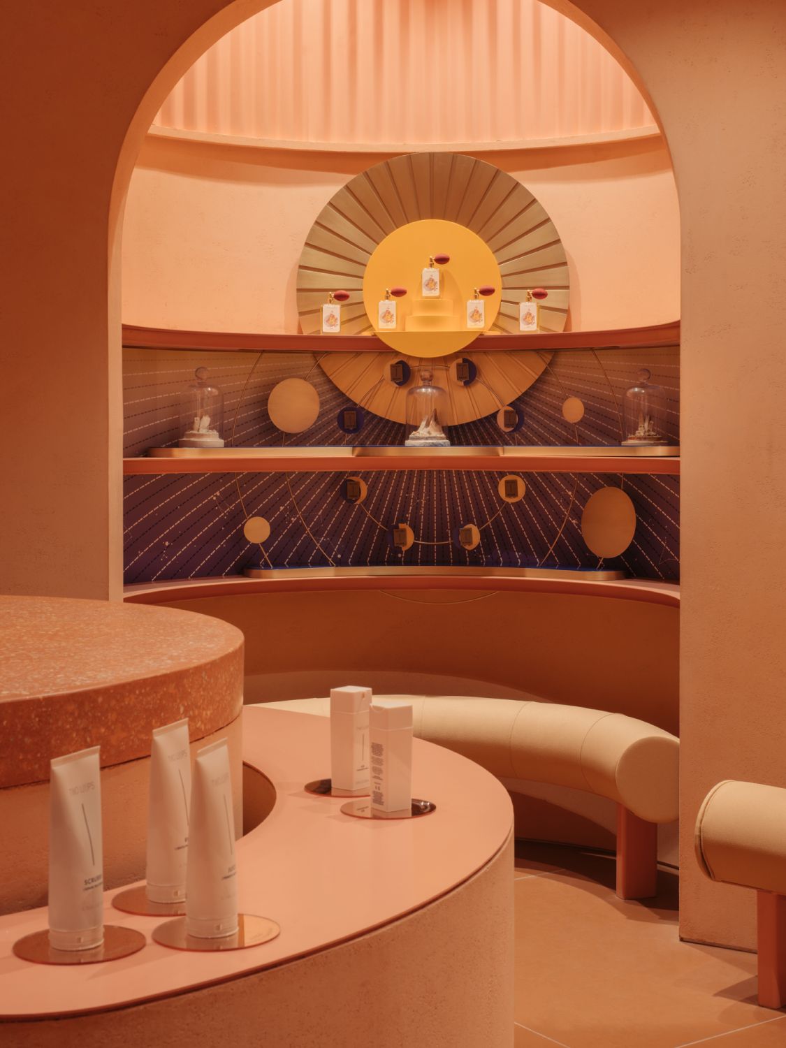 The colours within the store are inspired by earth and clay (Photo: Khoo Guo Jie)
